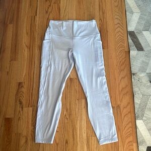lululemon light blue almost white high rise align leggings with pockets 23”